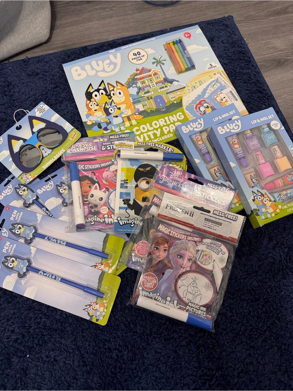 Kids Coloring & Activity Set - Blue
